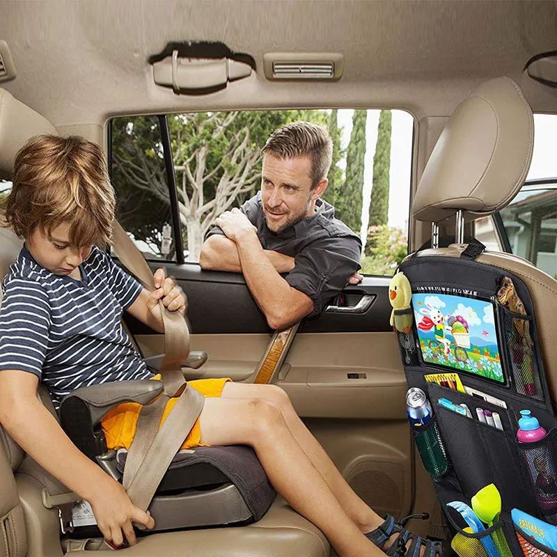 Dual R-Car Back Seat Organizer with Touchscreen Tablet Holder (2-Pack)