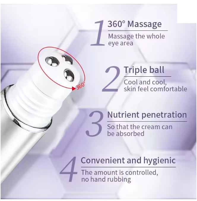 Anti-Wrinkle & Dark Circle Eye Cream with Roller Massager