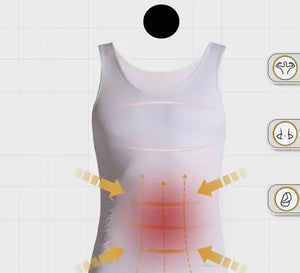 Mens Slimming Body Shaper Vest Shirt  Compression Tank