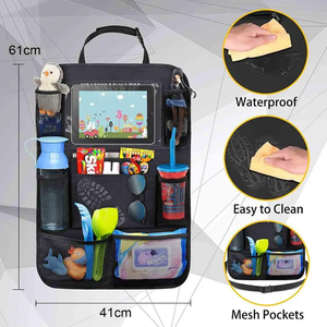 Dual R-Car Back Seat Organizer with Touchscreen Tablet Holder (2-Pack)
