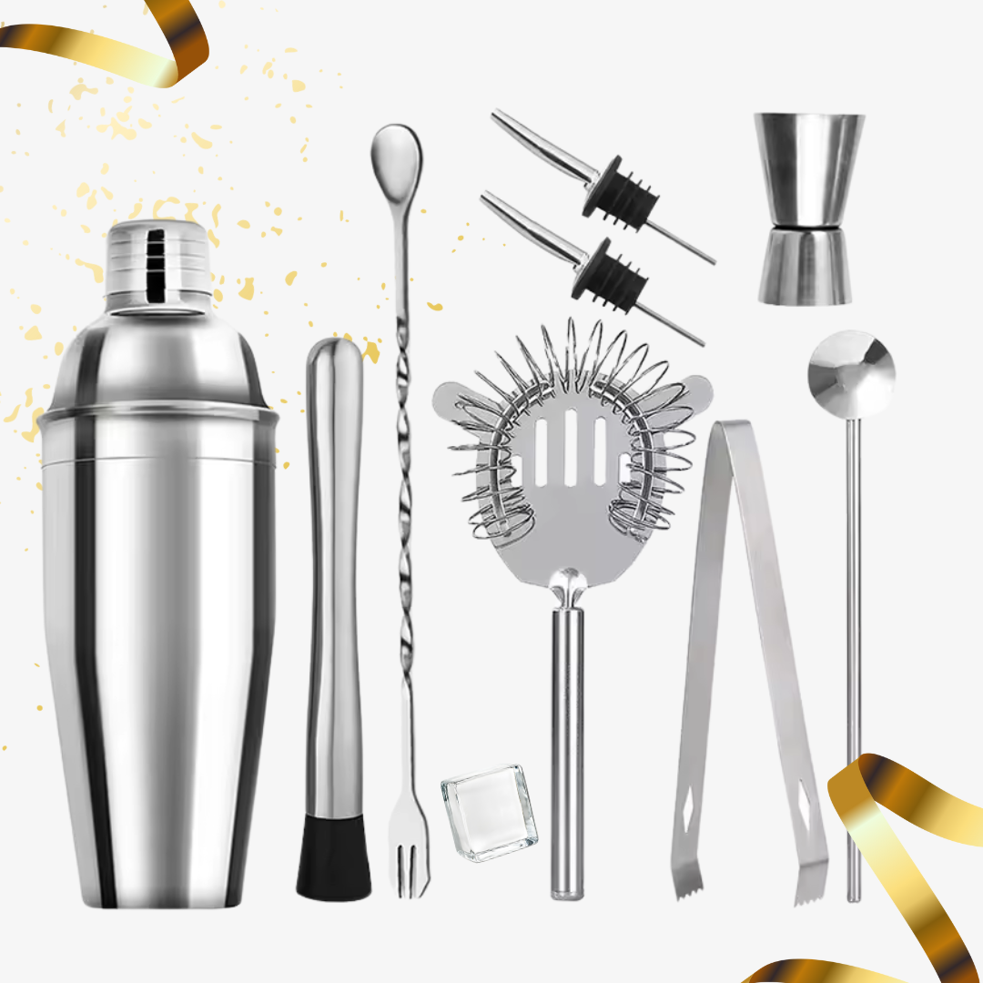 Skyset - Full set Cocktail Shaker - 750 ml / 9 Pieces (+Ebook )