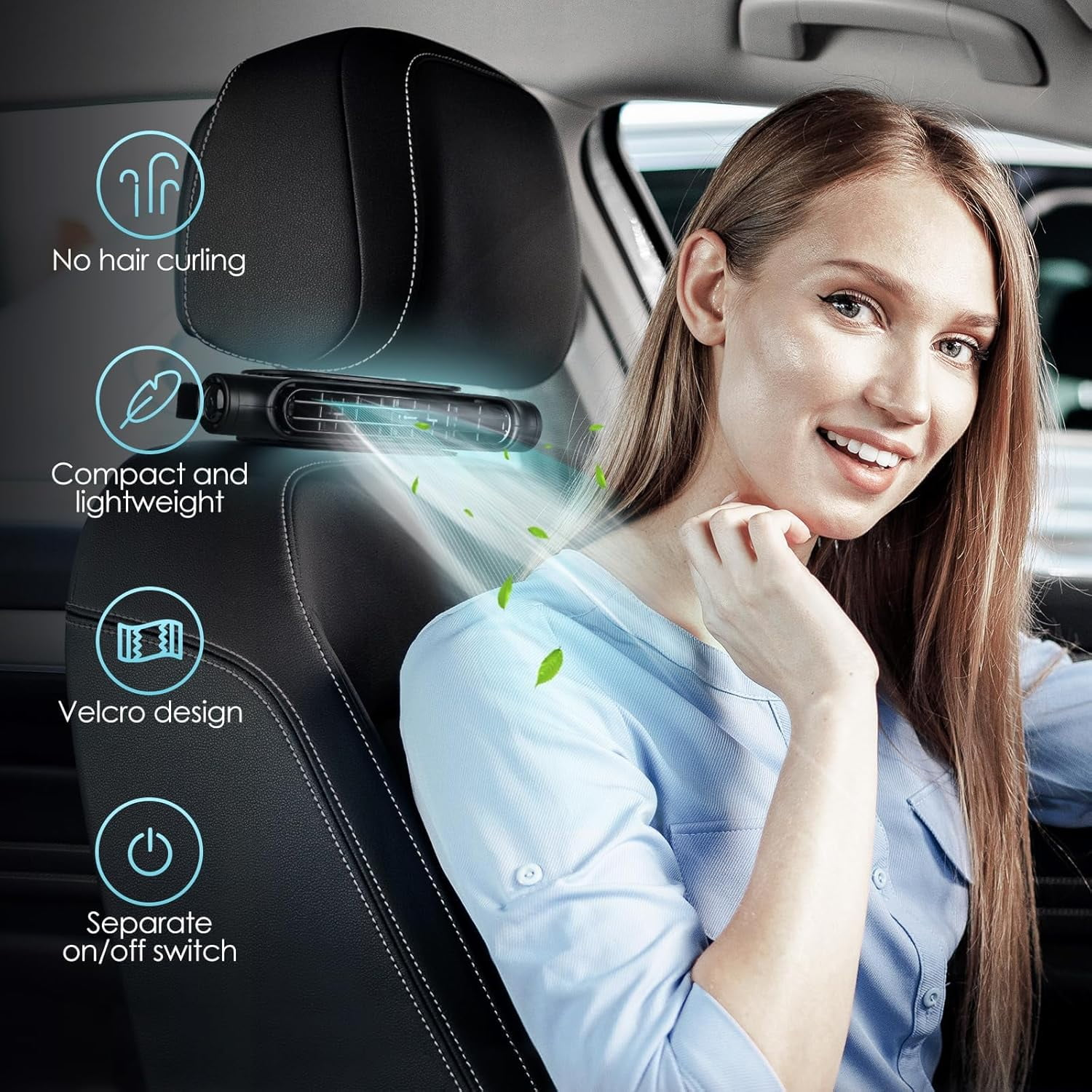 CoolCruze  Rechargeable Car Backseat Fan for All Vehicles
